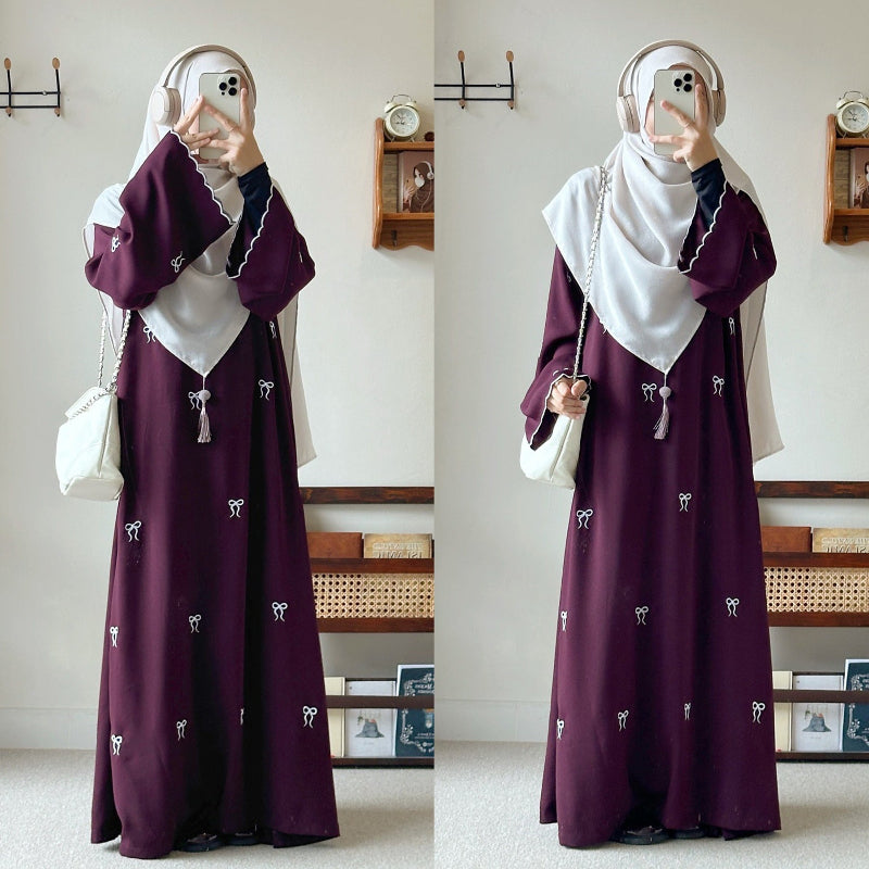 Butterfly Knot Embroidered MidiDress