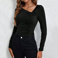 Versatile knitted long sleeved t-shirt - runwayfashionista.com