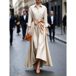 Lace Up POLO collar Dress Jacket