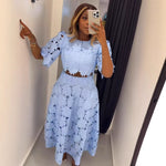 Elevate Your Look: A Modern Twist on the Classic Two-Piece Set - blue