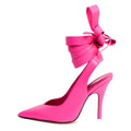 Pointed Toe Slingback Stiletto High-heeled Shoes - runwayfashionista.com