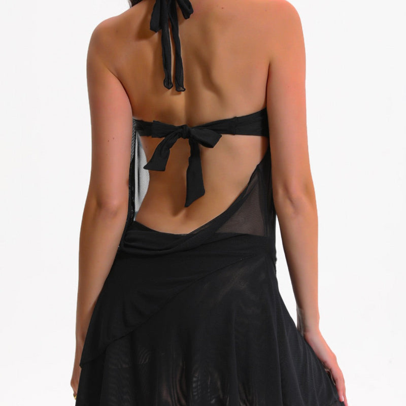 Mesh Cover-up Three-piece Set Tube Top Separated Bikini