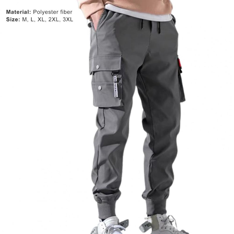Hip HopMulti-pocket Cargo Pants - grey