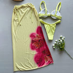 Three-Piece Bikini Set SexyStyle Printed