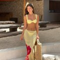 Three-Piece Bikini Set Sexy  Style Printed