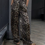 Leopard High Waist Wide Leg Pants - runwayfashionista.com