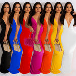 Sleeveless Pleated V-Neck Maxi Dress