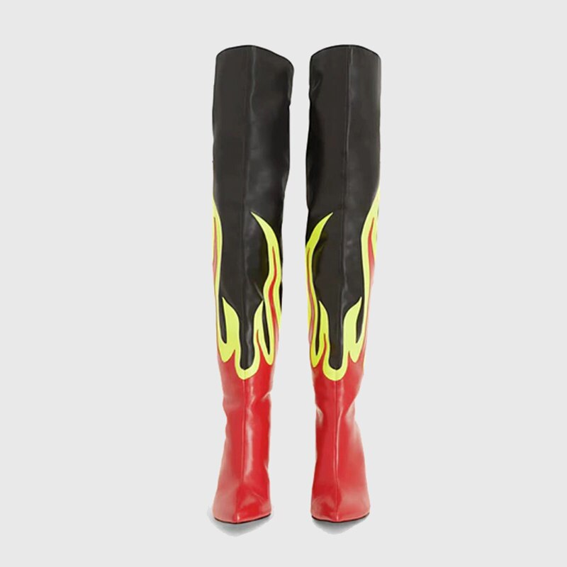 Pointed Toe Stilettos Thigh High Boots