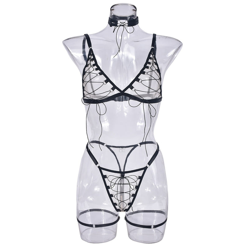 Complex Lacing Uniform Four Piece Set - runwayfashionista.com