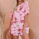 Graffiti tie dye casual two-piece set - runwayfashionista.com