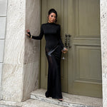 The Power Shoulder Midi Dress