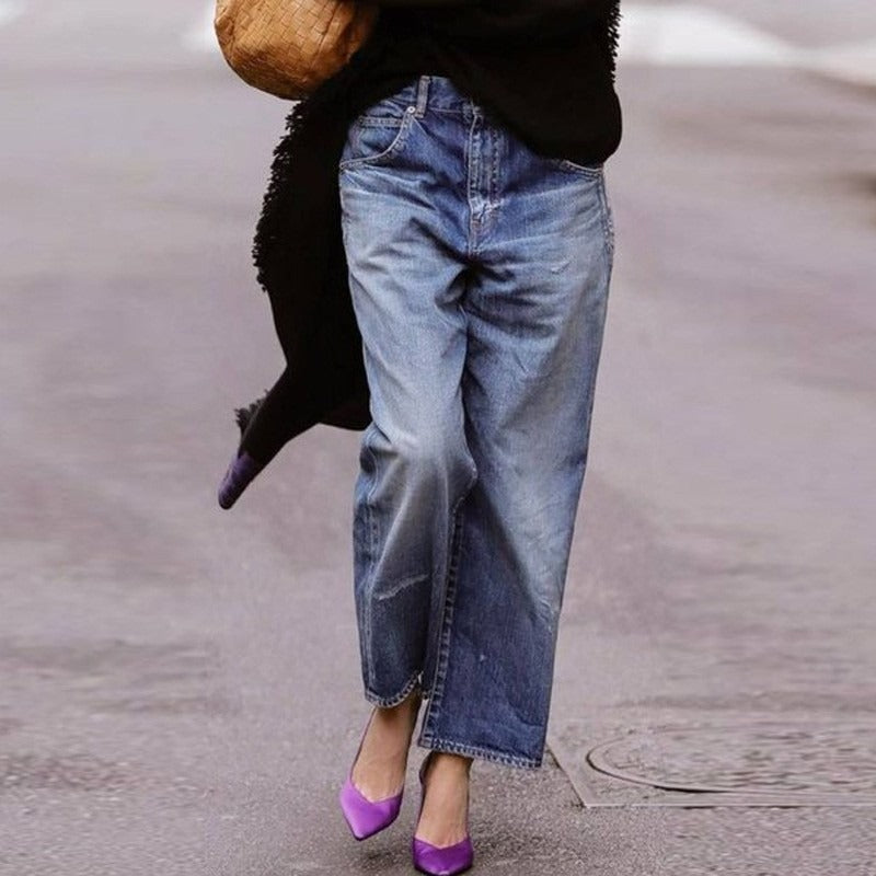 Casual Wide lLegs Cropped Pants - runwayfashionista.com