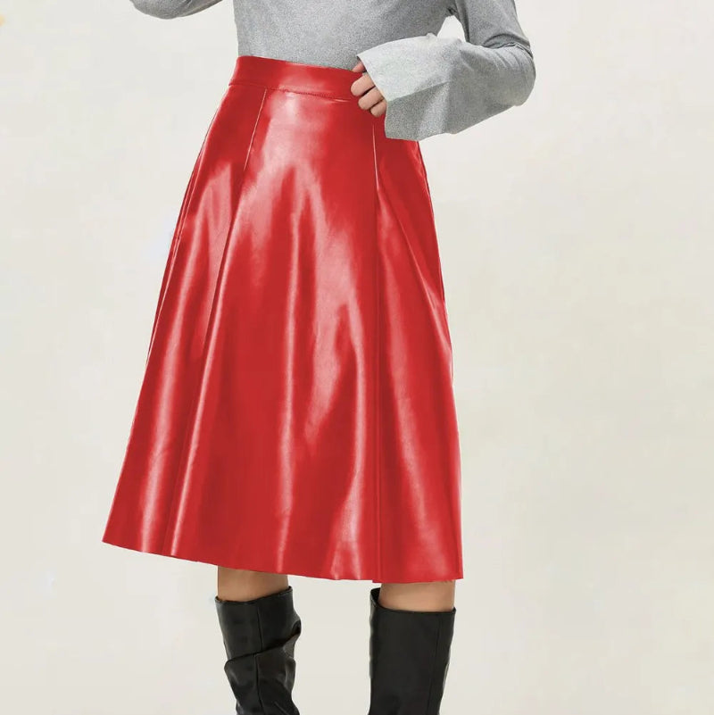 High Waist Skirt with Zipper