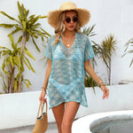 Gradient Hollow Knitted Sunscreen Cover Up