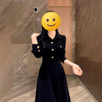 Black Hepburn Style Midi Dress