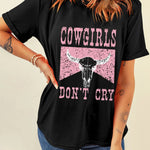 Graphic Round Neck Short Sleeve T-Shirt - runwayfashionista.com