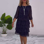 The Timeless Polka Dot Midi - black