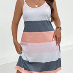 Bold Curves: Printed Camisole Plus Size Dress