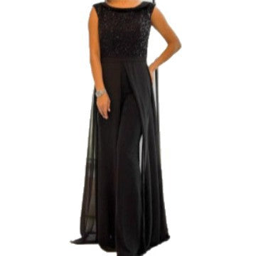 Sleeveless Sequined Long Party Midi Dress