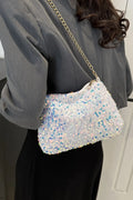 Sequin Removable Strap Shoulder Bag - Stylish & Versatile - runwayfashionista.com