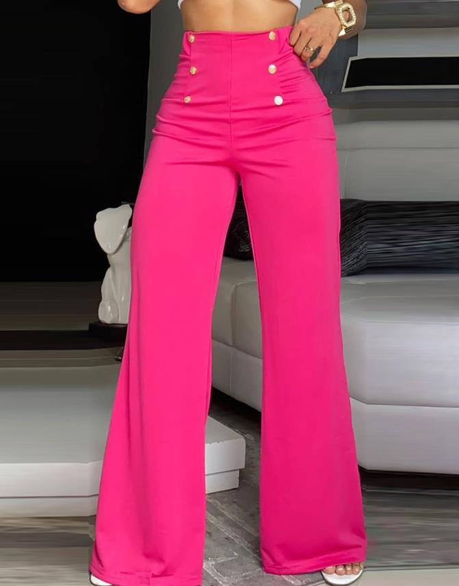 Decorative Wide Leg Pants - runwayfashionista.com