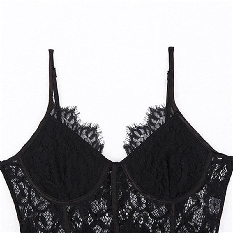 Lace patchwork bodysuit -runwayfashionista.com