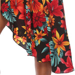 Asymmetry Floral Print Tunic Beach Dress