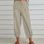 Effortless Chic: The Loose-Fitting High-Waist Nine-Point Wide-Leg Pants You'll Love!