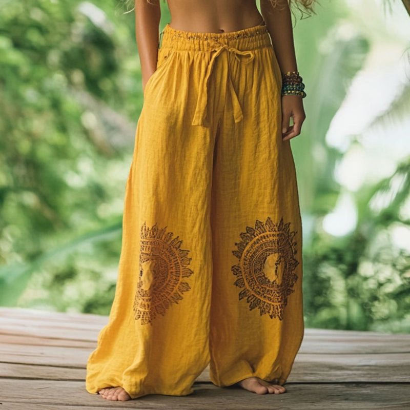 Elegant Style Printed Wide-Leg Pants: The Streetwear Statement