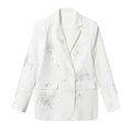 Notched Collar Single Breasted Blazer