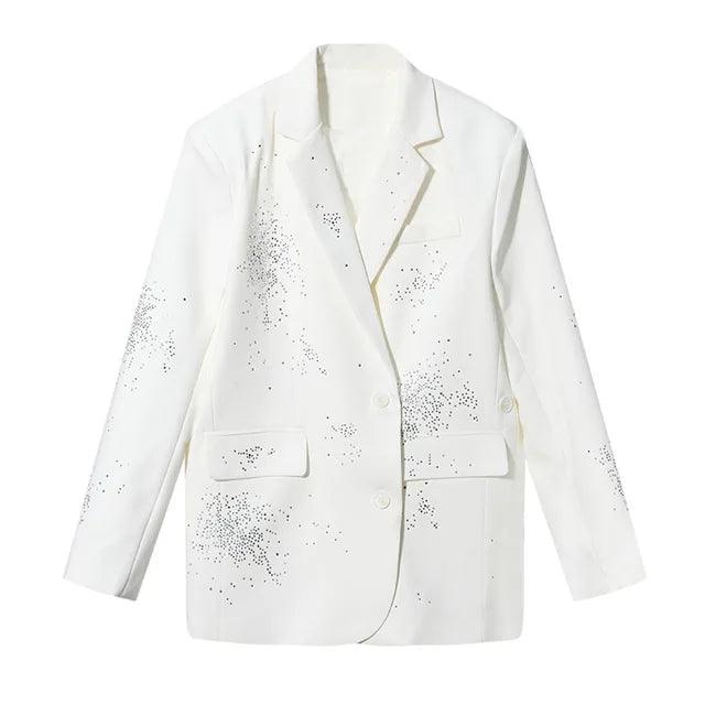 Notched Collar Single Breasted Blazer