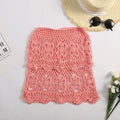 Hollow Knitted Half Wrap Skirt - runwayfashionista.com