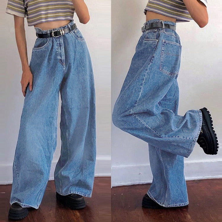 Trendy Wide Leg Jeans - runwayfashionista.com