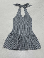 Elegant Off-the-Shoulder Plaid Mini Dress