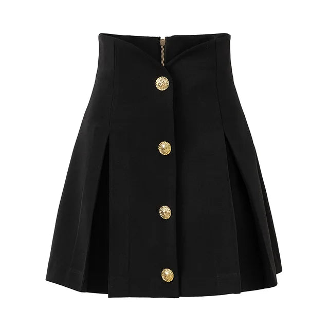 A-line Pleated Mini Skirt