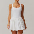 A two-piece sports dress set in a solid color, designed for comfort and flexibility during various athletic activities.