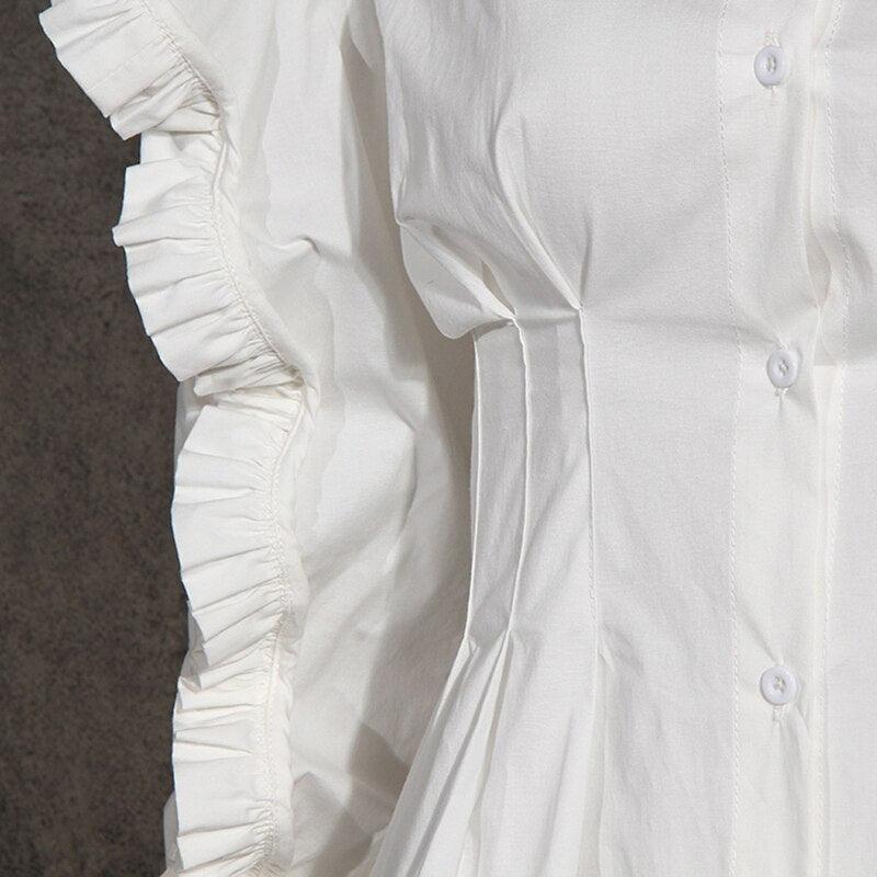 Three-dimensional Ruffles Loose Blouse - runwayfashionista.com