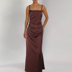 Backless Satin Maxi: Luxe Night Style