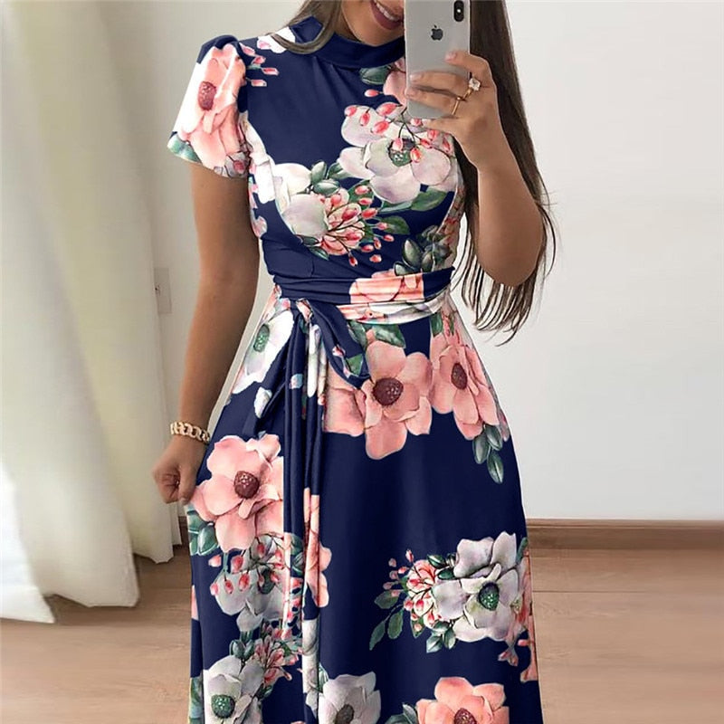 Boho Floral Print Maxi Dress - runwayfashionista.com