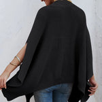 Solid color casual style plus size women's knitted sweater