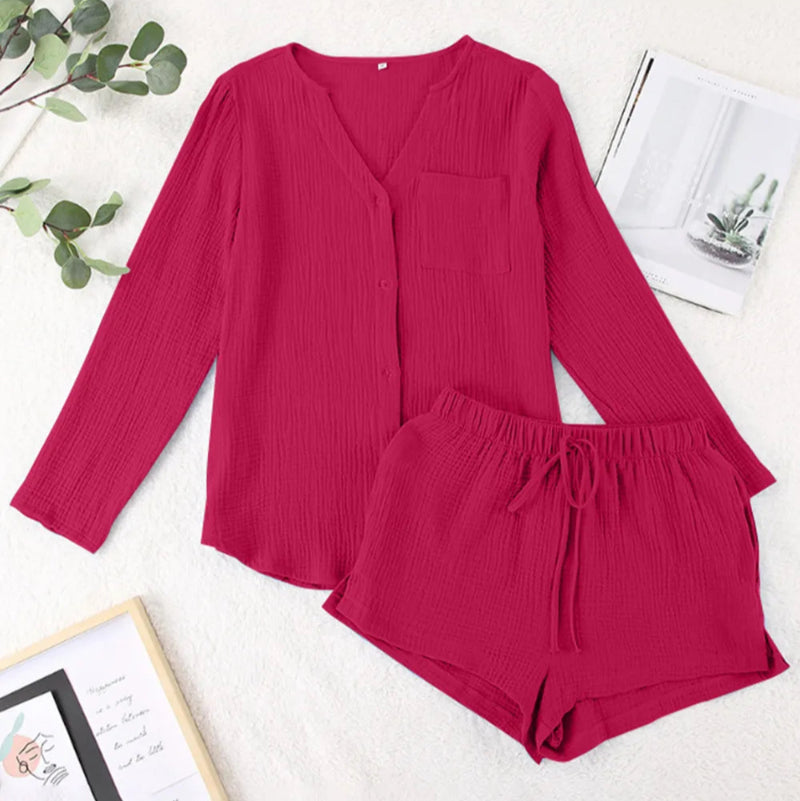 Summer Pajamas Made of Pure Cotton Gauze - runwayfashionista.com