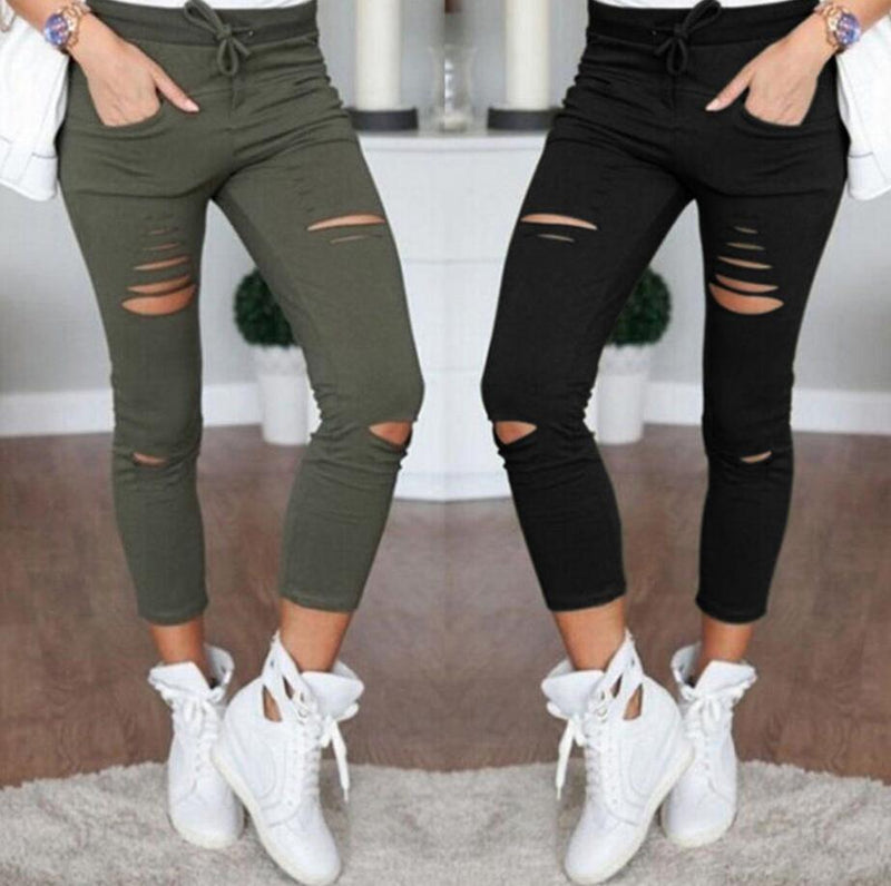 Skinny Stretch Ripped Jeans - runwayfashionista.com