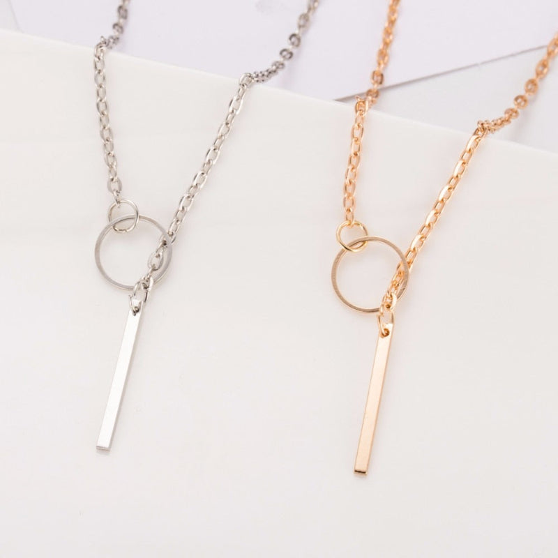 Long Strip Pendant Necklaces