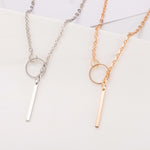 Long Strip Pendant Necklaces