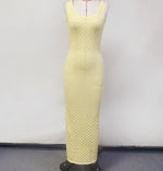 Openwork Sleeveless Maxi Dress