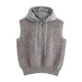 Hooded Knitted Vest