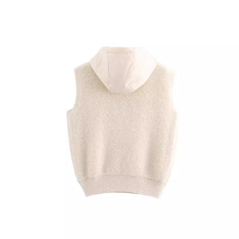 Hooded Knitted Vest
