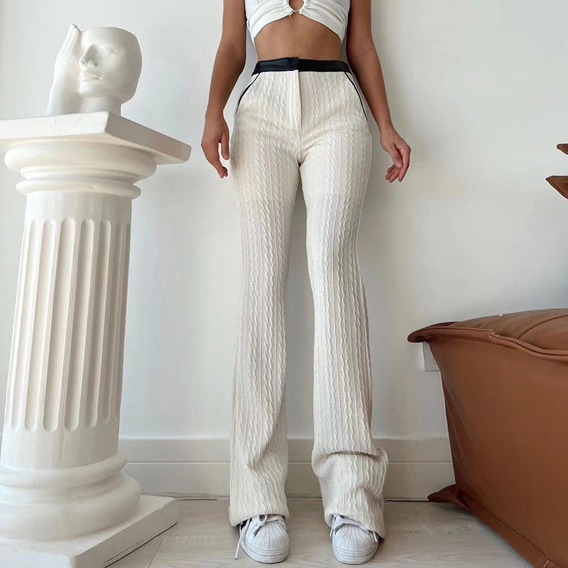 Waist Design Casual Slim Pants - runwayfashionista.com