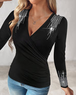 Diamond Cross Long Sleeved Top