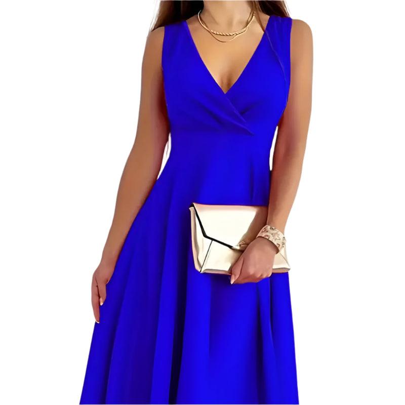 Sleeveless midi dress - runwayfashionista.com